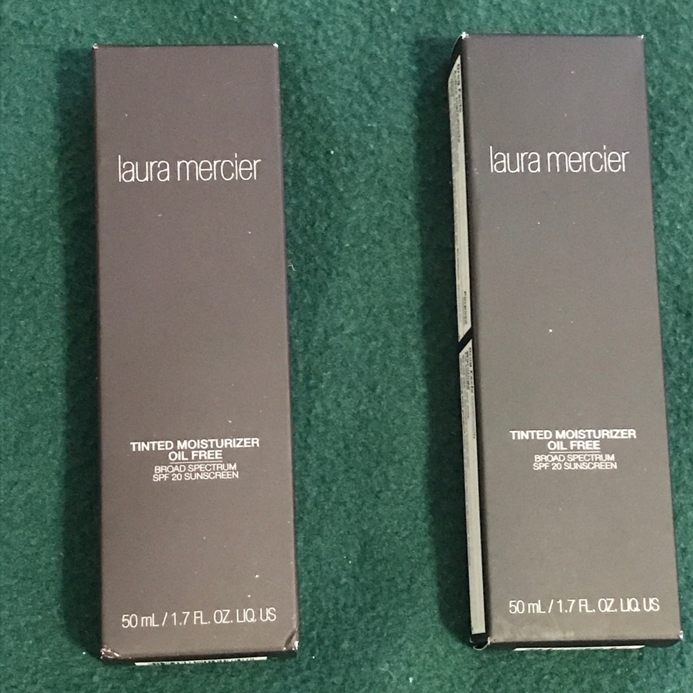 2 x Laura Mercier Tinted Moisturizer Oil Free Broad Spectrum SPF 20 1C1 Cameo